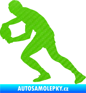 Samolepka Ping pong 004 levá 3D karbon zelený kawasaki
