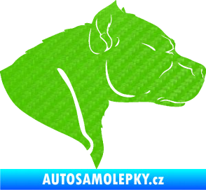 Samolepka Pitbull 004 pravá 3D karbon zelený kawasaki