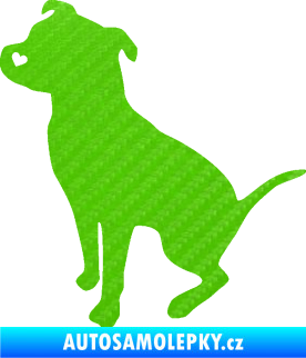 Samolepka Pitbull 005 levá 3D karbon zelený kawasaki