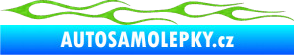 Samolepka Plameny 034 3D karbon zelený kawasaki