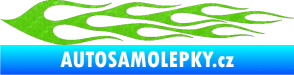 Samolepka Plameny 061 3D karbon zelený kawasaki