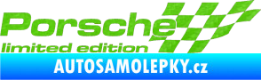 Samolepka Porsche limited edition pravá 3D karbon zelený kawasaki