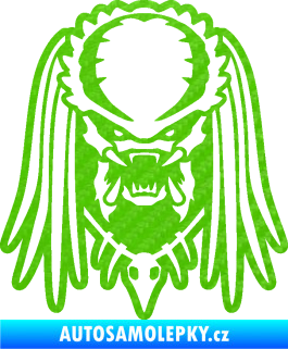 Samolepka Predátor 002 3D karbon zelený kawasaki