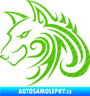 Samolepka Predator tattoo 001 levá 3D karbon zelený kawasaki