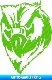Samolepka Predators 002 levá 3D karbon zelený kawasaki