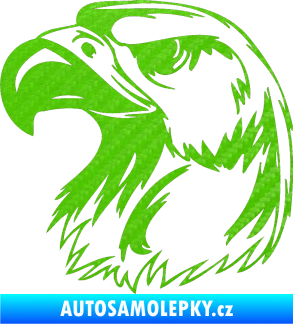 Samolepka Predators 014 levá 3D karbon zelený kawasaki
