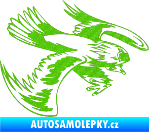 Samolepka Predators 016 pravá 3D karbon zelený kawasaki
