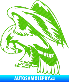 Samolepka Predators 017 levá 3D karbon zelený kawasaki