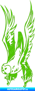 Samolepka Predators 019 levá sova 3D karbon zelený kawasaki