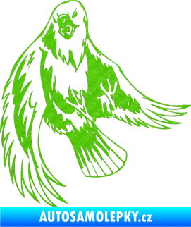 Samolepka Predators 021 levá 3D karbon zelený kawasaki