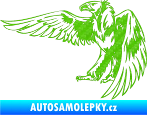 Samolepka Predators 030 levá 3D karbon zelený kawasaki