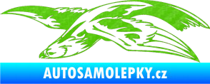 Samolepka Predators 032 levá 3D karbon zelený kawasaki