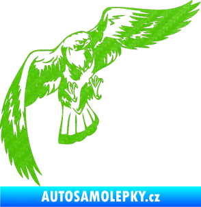 Samolepka Predators 041 pravá 3D karbon zelený kawasaki