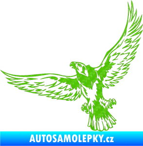 Samolepka Predators 044 levá 3D karbon zelený kawasaki