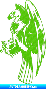 Samolepka Predators 050 levá 3D karbon zelený kawasaki