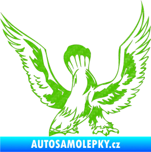 Samolepka Predators 051 levá 3D karbon zelený kawasaki