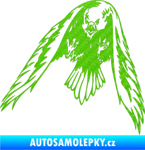 Samolepka Predators 055 levá 3D karbon zelený kawasaki