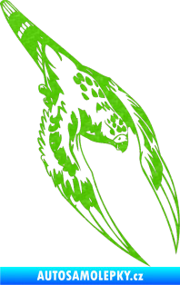 Samolepka Predators 063 pravá 3D karbon zelený kawasaki