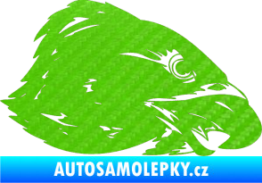 Samolepka Predators 064 pravá 3D karbon zelený kawasaki
