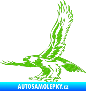 Samolepka Predators 068 levá 3D karbon zelený kawasaki