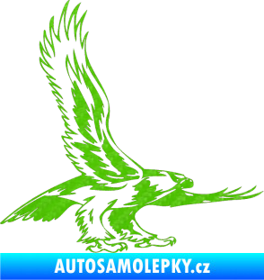 Samolepka Predators 068 pravá 3D karbon zelený kawasaki