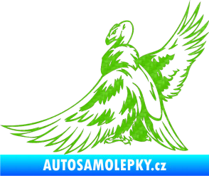 Samolepka Predators 071 levá sup 3D karbon zelený kawasaki