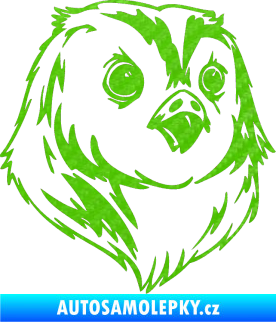 Samolepka Predators 076 pravá 3D karbon zelený kawasaki