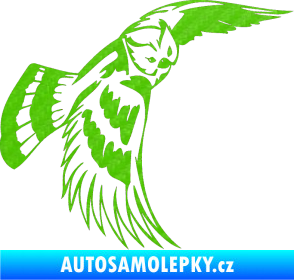 Samolepka Predators 081 pravá sova 3D karbon zelený kawasaki