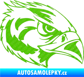 Samolepka Predators 084 pravá 3D karbon zelený kawasaki