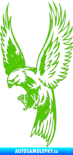 Samolepka Predators 086 levá 3D karbon zelený kawasaki