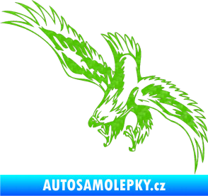 Samolepka Predators 098 levá 3D karbon zelený kawasaki