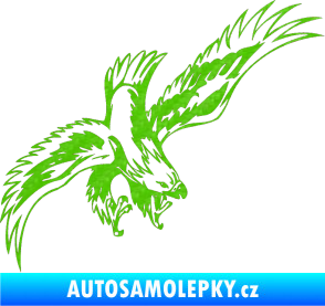 Samolepka Predators 098 pravá 3D karbon zelený kawasaki