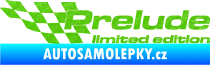 Samolepka Prelude limited edition levá 3D karbon zelený kawasaki