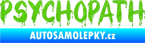 Samolepka Psychopath 002 3D karbon zelený kawasaki