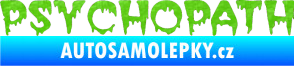 Samolepka Psychopath 3D karbon zelený kawasaki