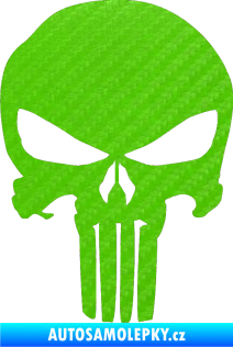 Samolepka Punisher 001 3D karbon zelený kawasaki