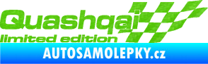 Samolepka Quashqai limited edition pravá 3D karbon zelený kawasaki