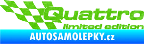 Samolepka Quattro limited edition levá 3D karbon zelený kawasaki