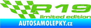 Samolepka R19 limited edition levá 3D karbon zelený kawasaki