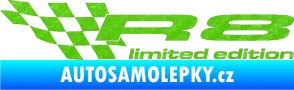 Samolepka R8 limited edition levá 3D karbon zelený kawasaki