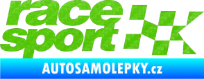 Samolepka Race sport 3D karbon zelený kawasaki