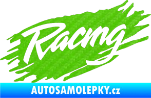 Samolepka Racing 002 3D karbon zelený kawasaki