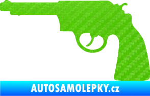 Samolepka Revolver 002 levá 3D karbon zelený kawasaki