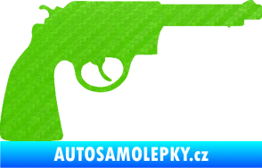 Samolepka Revolver 002 pravá 3D karbon zelený kawasaki