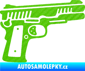 Samolepka Revolver 003 pravá 3D karbon zelený kawasaki