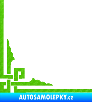 Samolepka Rohová samolepka 003 pravá 3D karbon zelený kawasaki