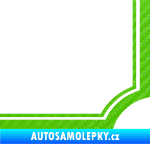 Samolepka Rohová samolepka 004 levá 3D karbon zelený kawasaki