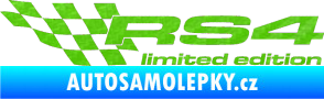 Samolepka RS4 limited edition levá 3D karbon zelený kawasaki