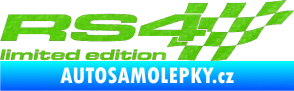 Samolepka RS4 limited edition pravá 3D karbon zelený kawasaki