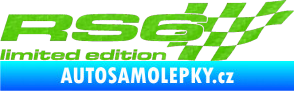 Samolepka RS6 limited edition pravá 3D karbon zelený kawasaki